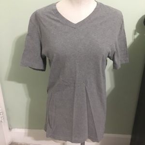 Light gray V neck
